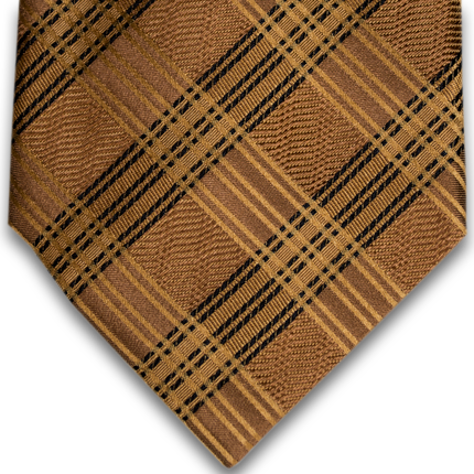 Gold w/ black plaid