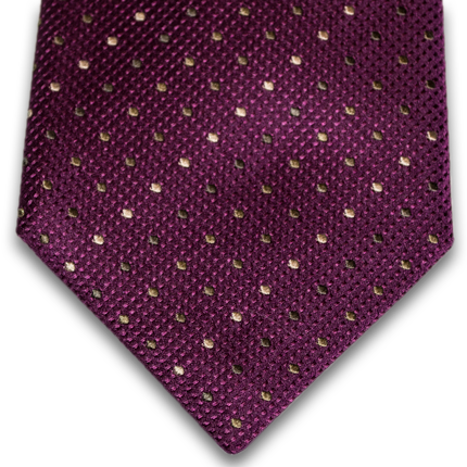 Adrano - Dark Plum Wine Silk with Bronze and Olive Neat