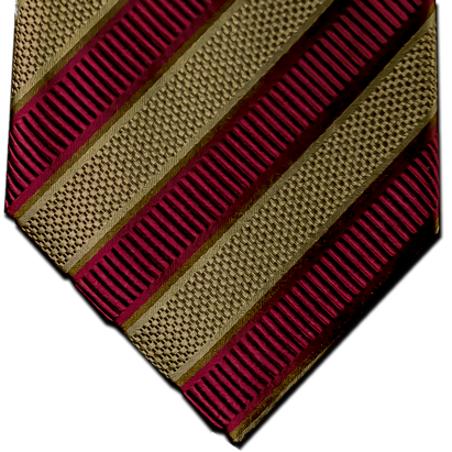 Belpasso - Wine and Khaki Taupe Mogador Silk Stripe