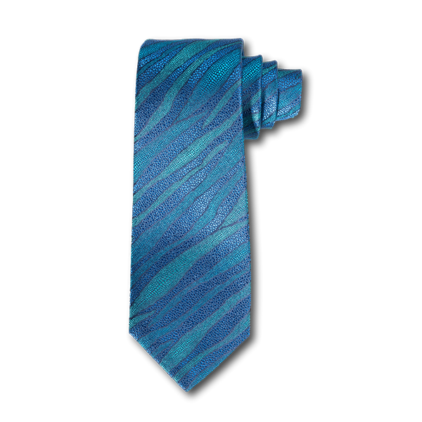 Carlo Franco Layers Of Nature - Blue & Teal Grean Seven Fold Tie