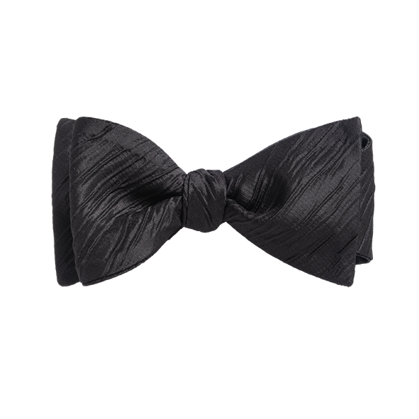 Carlo Franco Tone On Tone Ripple Stripe In Black Bow