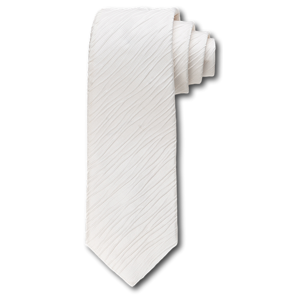 Carlo Franco Tone On Tone Ripple Stripe In Cream Seven Fold Tie