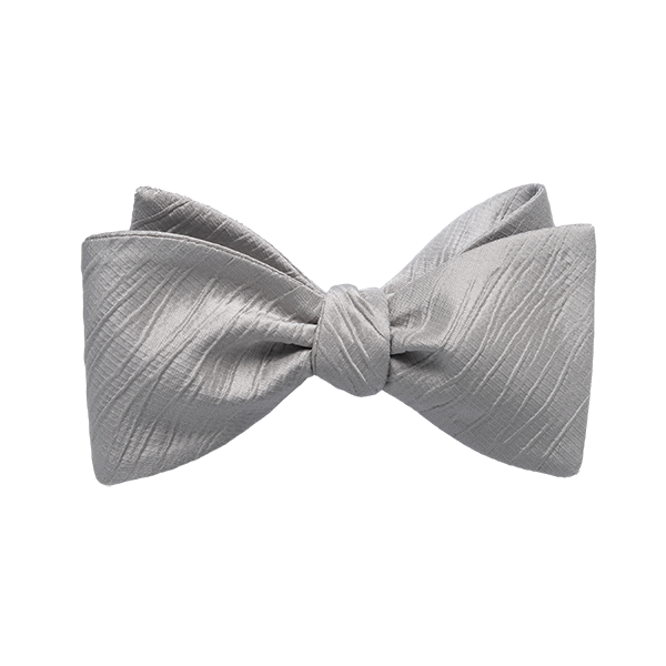 Carlo Franco Tone On Tone Ripple Stripe In Silver Bow
