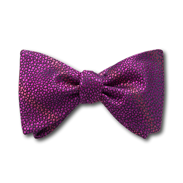 Carlo Franco Sharkskin Woven Texture Of Hot Pink Bow