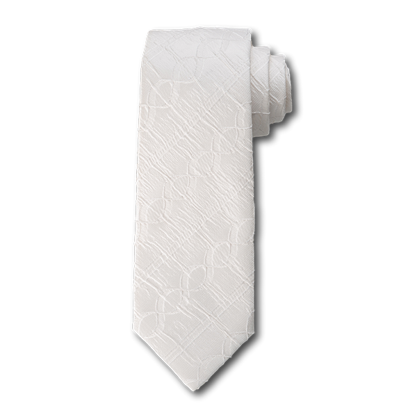 Carlo Franco Tone On Tone Twisted Stripe In Cream Seven Fold Tie
