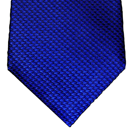 Cosimo - Black and Blue houndstooth woven silk