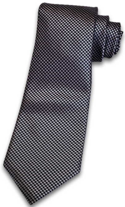 Cosimo - Black and White houndstooth Silk