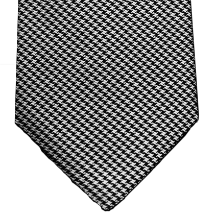 Cosimo - Black and White houndstooth Silk