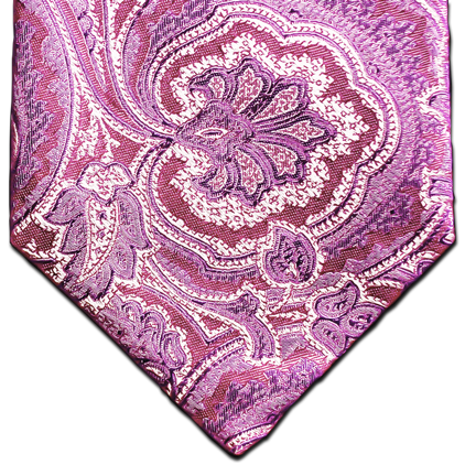 Modica - Pink and Lavender Woven Paisley Silk