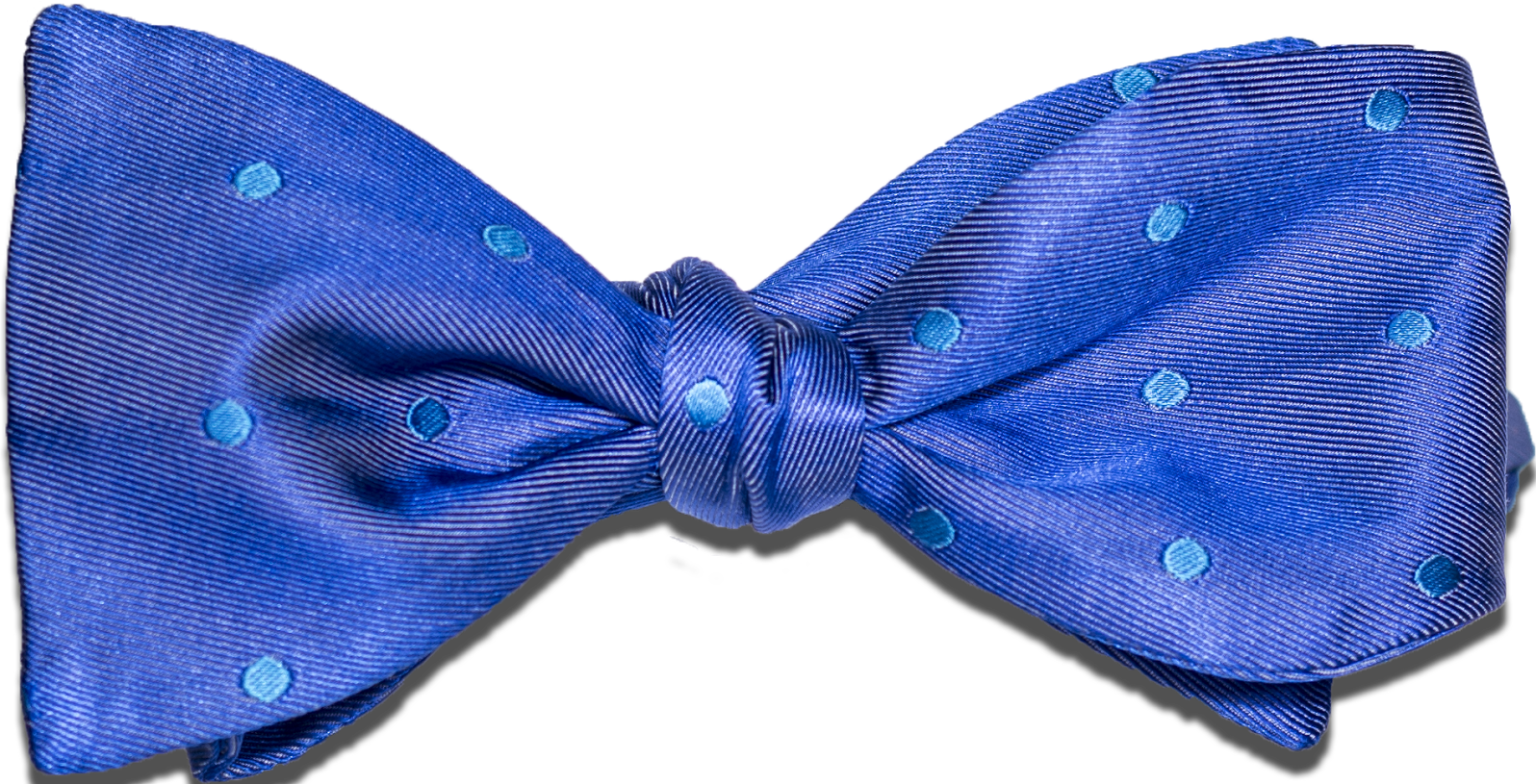 Oliveri - Royal with Aqua Dotted Satin Silk Bow Tie