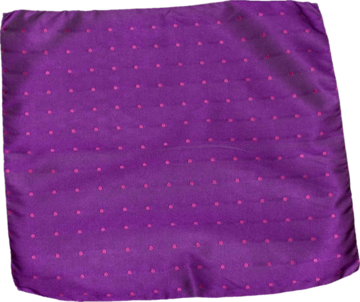 Carlo Franco Silk Pocket Square Woven of Rich Fuchsia with a Bright Pink Dot