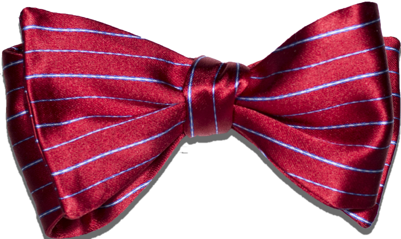 Sortino - Red with Blue and White Silk Bow Tie