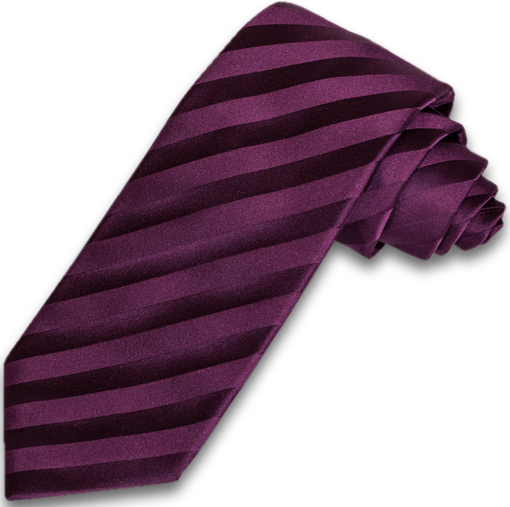 Trapani - Plum Wine on Wine Satin Silk Striped