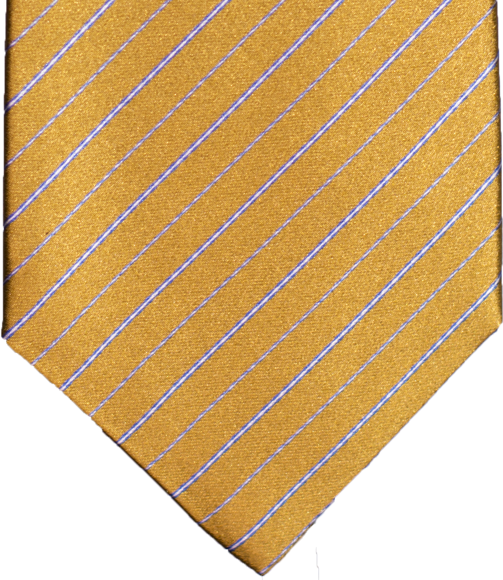 Sortino - Yellow with Navy Blue and White Silk Bow Tie