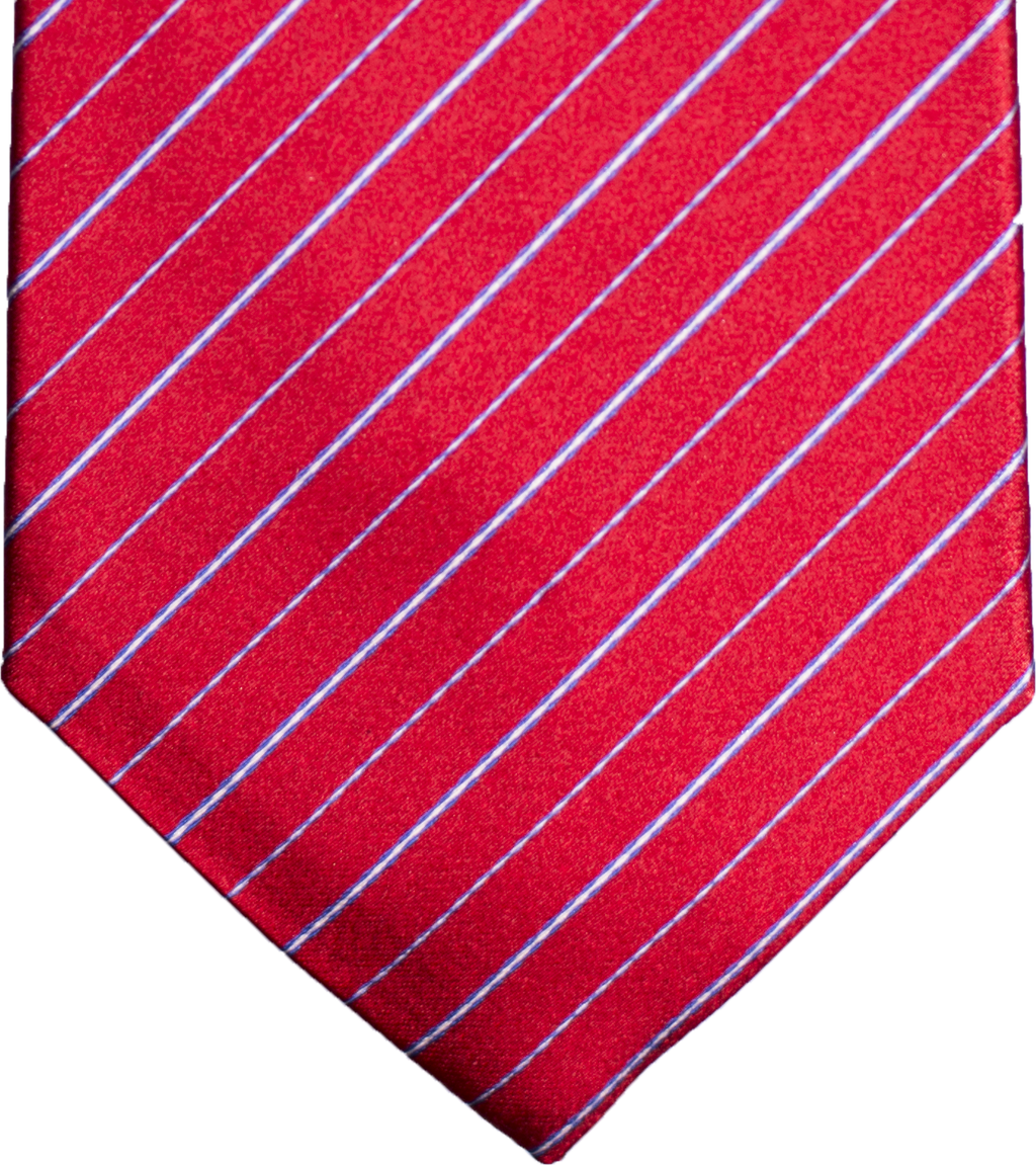 Sortino - Red with Blue and White Silk Bow Tie