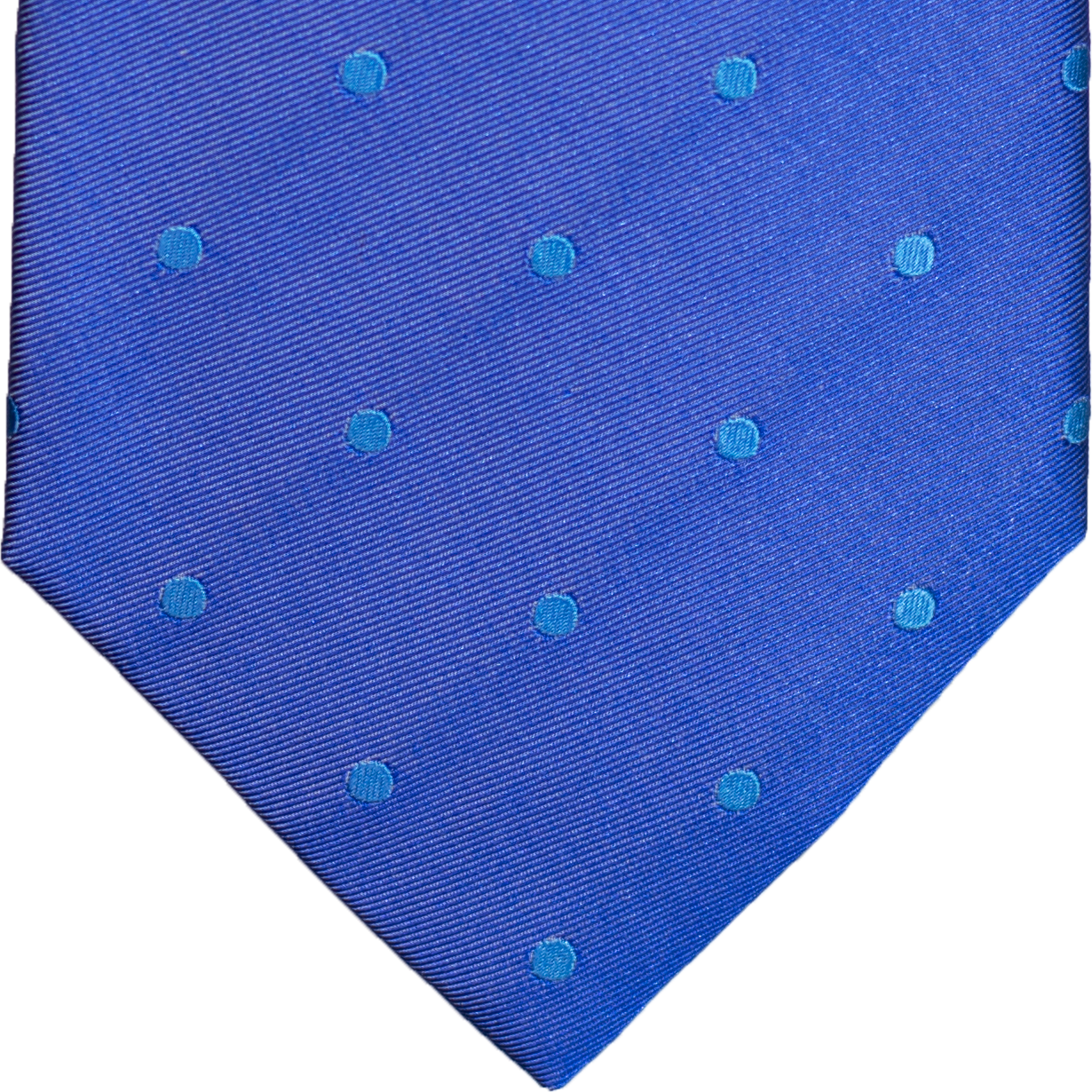 Oliveri - Royal with Aqua Dotted Satin Silk