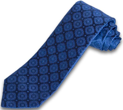 Vittoria - Medium Blue Silk Medallion