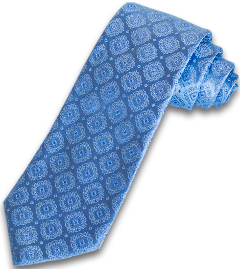 Vittoria - Light Blue Silk Medallion