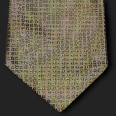 Taupe and olive micro squares