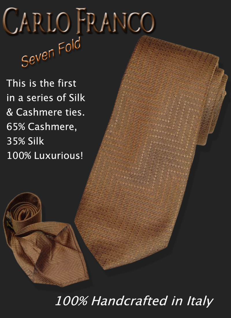 Carlo Franco Taupe Cashmere Silk Blend